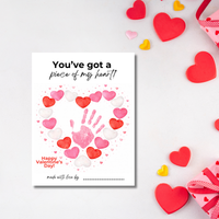 Valentine’s Day Handprint Craft Printable | “You’ve Got a Piece of My Heart” Keepsake Art | Candy Heart PDF