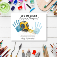 Father’s Day Handprint Craft Printable | You Are Loved Beyond Measure | Measuring Tape Keepsake Gift from Kids | DIY Dad Gift