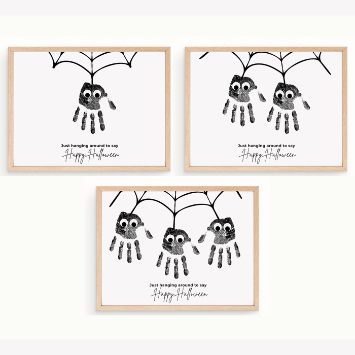 Halloween Spider Handprint Craft Bundle | Happy Halloween Spider Keepsake Printable | Preschool Halloween Activity | Daycare & Classroom Handprint Craft