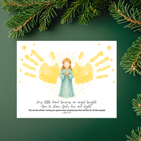 Angel Wings Handprint Craft Printable | Christian Christmas Handprint Keepsake | Faith-Based Angel Craft | Sunday School Christmas Activity