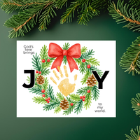 God's Love Brings Joy Handprint Craft Printable | Christian Christmas Handprint Keepsake | Faith-Based Christmas Activity | Preschool Holiday Craft