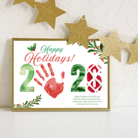 Happy Holidays 2026 Handprint Craft Printable | Holiday 2026 Keepsake | Preschool Holiday Activity | Winter Classroom Craft | Christmas Handprint Art