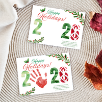 Happy Holidays 2026 Handprint Craft Printable | Holiday 2026 Keepsake | Preschool Holiday Activity | Winter Classroom Craft | Christmas Handprint Art