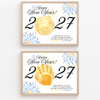 Happy New Year 2027 Handprint Craft Printable | New Year's Eve Keepsake | Preschool New Year Activity | January Classroom Craft | Winter Handprint Art