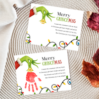 Merry Grinchmas Handprint Craft Printable | Christmas Handprint Keepsake | Grinch Christmas Activity | Preschool Holiday Craft | Kids Christmas Art