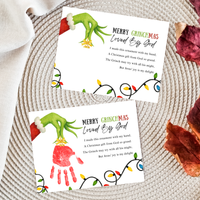 Christian Grinchmas Handprint Craft Printable | Loved by God Christmas Keepsake | Jesus Christmas Activity for Kids