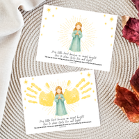 Angel Wings Handprint Craft Printable | Christian Christmas Handprint Keepsake | Faith-Based Angel Craft | Sunday School Christmas Activity