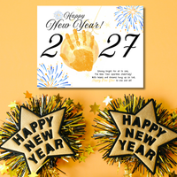 Happy New Year 2027 Handprint Craft Printable | New Year's Eve Keepsake | Preschool New Year Activity | January Classroom Craft | Winter Handprint Art