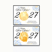 Happy New Year 2027 Handprint Craft Printable | New Year's Eve Keepsake | Preschool New Year Activity | January Classroom Craft | Winter Handprint Art