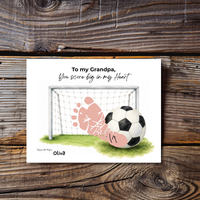 Soccer Grandpa Footprint Craft Printable, To My Grandpa You Score Big in My Heart, Grandpa Soccer Keepsake Gift, Sports Grandpa Gift from Kids