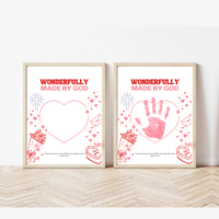 Valentine’s Day Christian Handprint Craft Printable | Wonderfully Made by God | Psalm 139:14 Kids Keepsake PDF