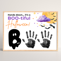 Hands Down It's a BOO-tiful Halloween Handprint Craft Printable | Halloween Keepsake Activity for Kids | Preschool Halloween Craft | Daycare & Classroom Printable