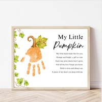 My Little Pumpkin Handprint Craft Printable | Fall Keepsake Activity for Preschool & Kindergarten