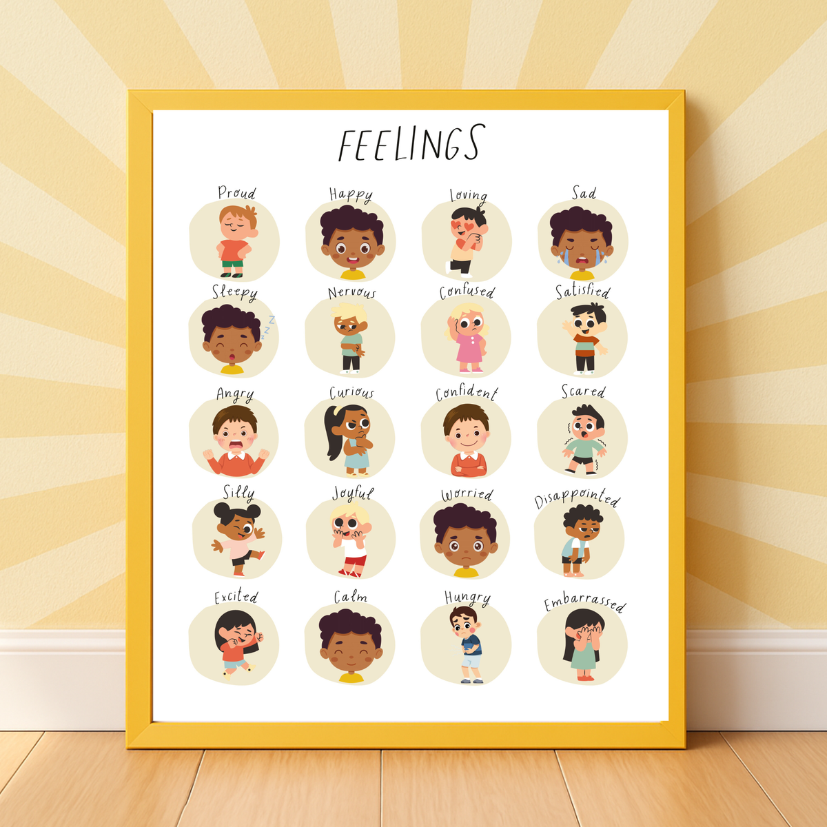 Feelings & Calming Techniques Digital Print Set of 2 | SEL Classroom Wall Art Printable | Social Emotional Learning Calm Down Corner | Instant Download Bundle