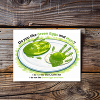 Green Eggs and Ham Handprint Craft Printable | Kids Reading Activity | Literacy Art Keepsake PDF