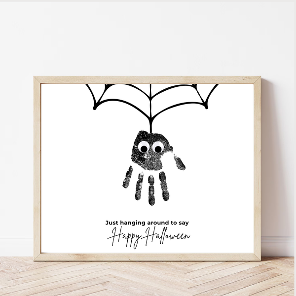 Halloween Spider Handprint Craft Bundle | Happy Halloween Spider Keepsake Printable | Preschool Halloween Activity | Daycare & Classroom Handprint Craft