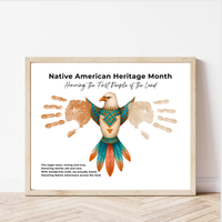 Native American Heritage Month Handprint Craft | Eagle Keepsake Printable