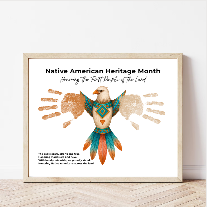 Native American Heritage Month Handprint Craft | Eagle Keepsake Printable