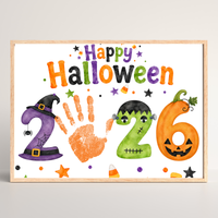 appy Halloween 2026 Handprint Craft Printable | Halloween Keepsake Activity for Kids | Preschool Halloween Craft | Daycare & Classroom Printable
