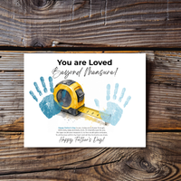 Father’s Day Handprint Craft Printable | You Are Loved Beyond Measure | Measuring Tape Keepsake Gift from Kids | DIY Dad Gift