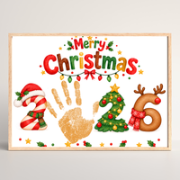 Christmas 2026 Handprint Craft & Coloring Page | Merry Christmas Keepsake Printable for Kids