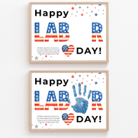 Happy Labor Day Handprint Craft Printable | Preschool Labor Day Keepsake | Community Helpers Activity | Daycare Classroom Craft