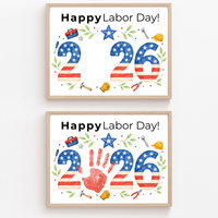 Happy Labor Day 2026 Handprint Craft | Printable Labor Day Keepsake for Preschool & Kindergarten