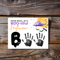 Hands Down It's a BOO-tiful Halloween Handprint Craft Printable | Halloween Keepsake Activity for Kids | Preschool Halloween Craft | Daycare & Classroom Printable