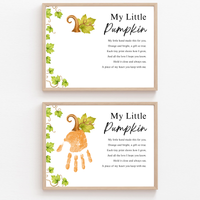 My Little Pumpkin Handprint Craft Printable | Fall Keepsake Activity for Preschool & Kindergarten