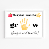 First Day of School Handprint Craft Printable | “This Year I Want to Grow” Keepsake | Back to School Activity for Kids | Preschool Kindergarten Craft
