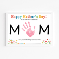 Mother’s Day Handprint Craft Printable | MOM Handprint Keepsake Gift from Kids | Preschool DIY Mother’s Day Art | Personalized Mom Gift PDF