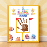 Football Championship 2026 Handprint Craft Printable for Kids | Big Game Keepsake Art | Sports-Themed PDF