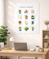 Italian Calming Techniques Wall Tapestry – Emotional Regulation & Language Learning Support