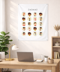 Italian Feelings Wall Tapestry – Emotional Awareness & Language Learning Support