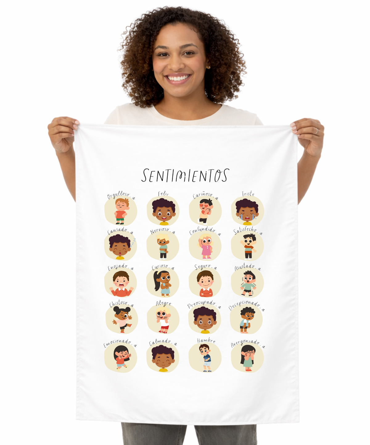 Spanish Feelings Wall Tapestry – Emotional Awareness & Language Learning Support