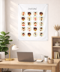 French Feelings Wall Tapestry – Emotional Awareness & Language Learning Support