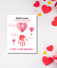 Valentine’s Day Handprint Craft Printable for Kids | Faith-Inspired Keepsake | God’s Love Is the Greatest Gift
