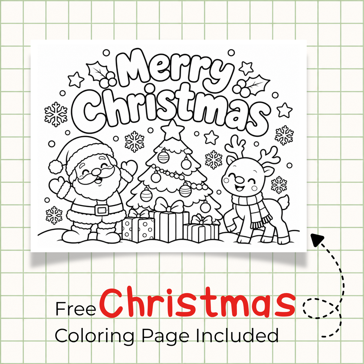 Christmas Ornament Handprint Poem  Craft for Kids | Merry Christmas Keepsake Printable + Free Coloring Page