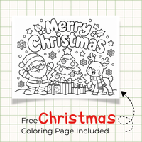 Christmas Ornament Handprint Poem  Craft for Kids | Merry Christmas Keepsake Printable + Free Coloring Page