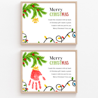 Christmas Ornament Handprint Poem  Craft for Kids | Merry Christmas Keepsake Printable + Free Coloring Page