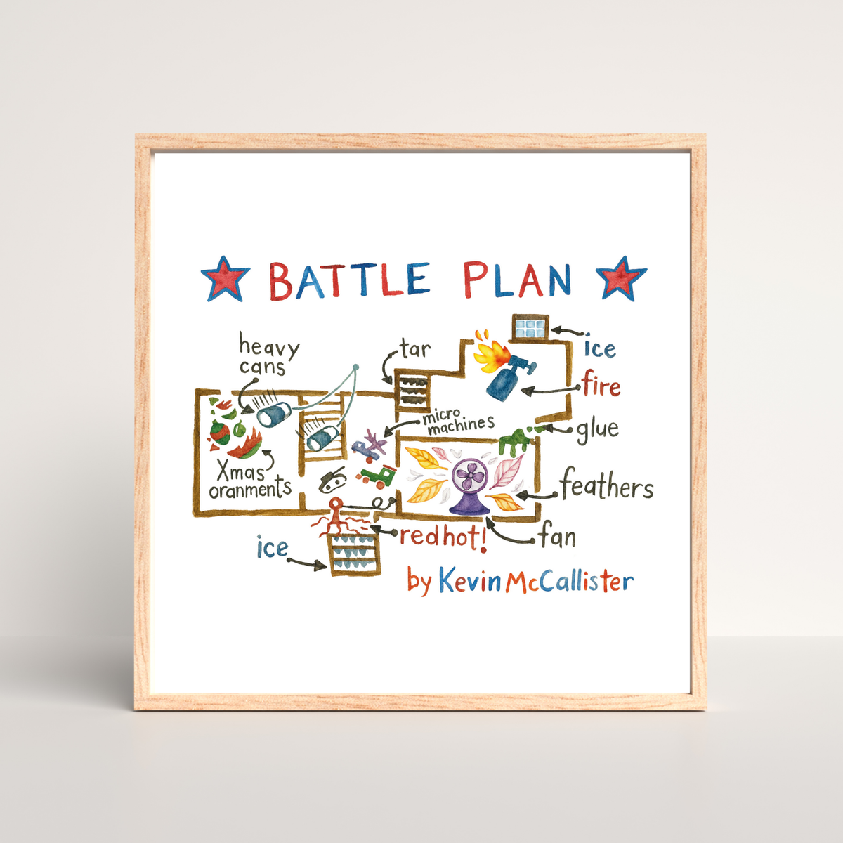Home Alone Battle Plan Printable Christmas Wall Art