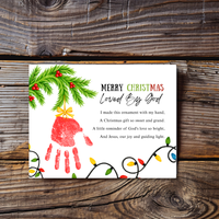 Christian Christmas Handprint Craft for Kids | Loved By God Christmas Ornament Keepsake Printable + Free Coloring Page