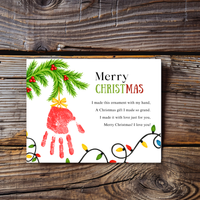Christmas Ornament Handprint Poem  Craft for Kids | Merry Christmas Keepsake Printable + Free Coloring Page