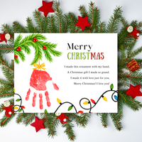 Christmas Ornament Handprint Poem  Craft for Kids | Merry Christmas Keepsake Printable + Free Coloring Page