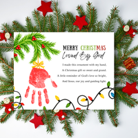 Christian Christmas Handprint Craft for Kids | Loved By God Christmas Ornament Keepsake Printable + Free Coloring Page