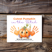 Pumpkin Handprint Craft Printable | Cutest Pumpkin in the Patch | Fall Keepsake Activity for Preschool & Kindergarten