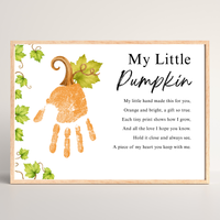 My Little Pumpkin Handprint Craft Printable | Fall Keepsake Activity for Preschool & Kindergarten