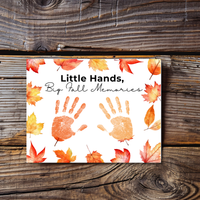 Fall Handprint Craft Printable | Little Hands Big Fall Memories | Autumn Keepsake Activity for Preschool & Kindergarten