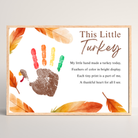 This Little Turkey Poem Handprint Craft | Thanksgiving Turkey Keepsake Printable