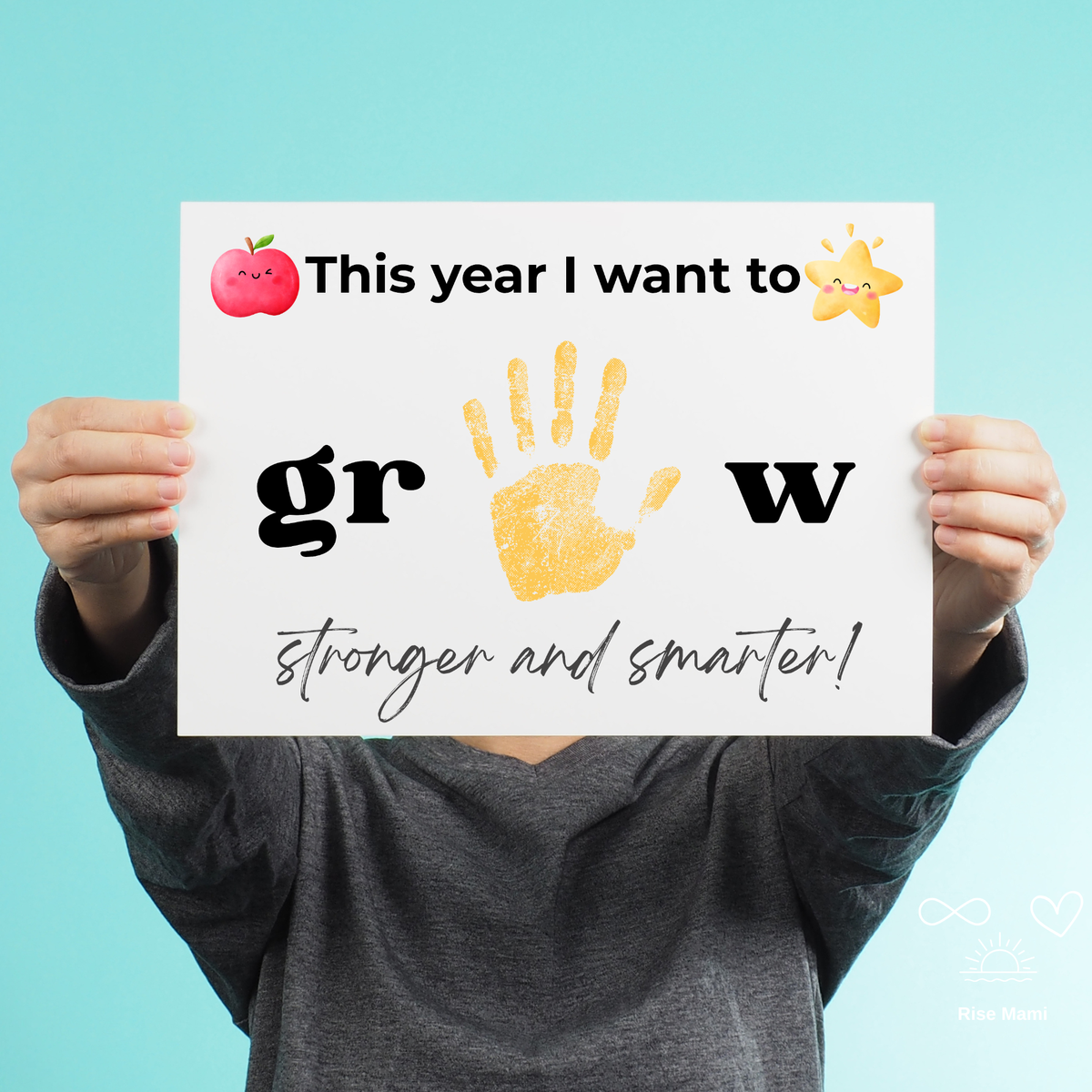 First Day of School Handprint Craft Printable | “This Year I Want to Grow” Keepsake | Back to School Activity for Kids | Preschool Kindergarten Craft
